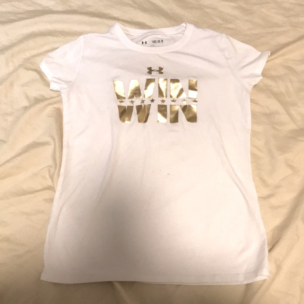 White Under Armor Tee.